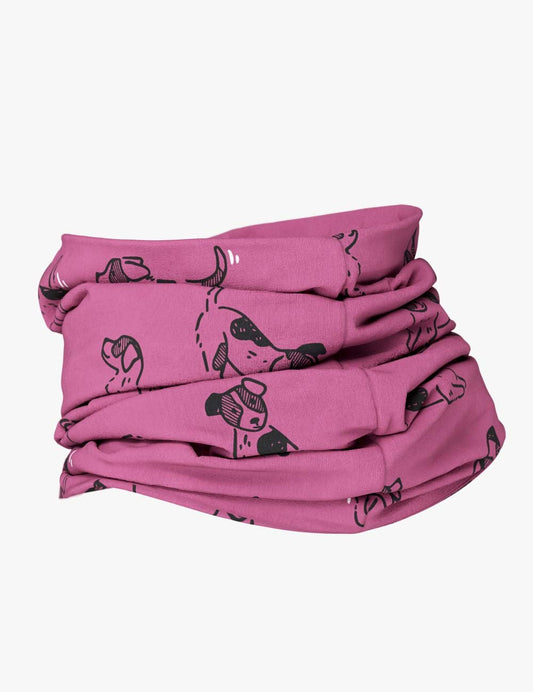 Kids Neck Tube For Autumn And Spring TOBIAS - Pink Dogs