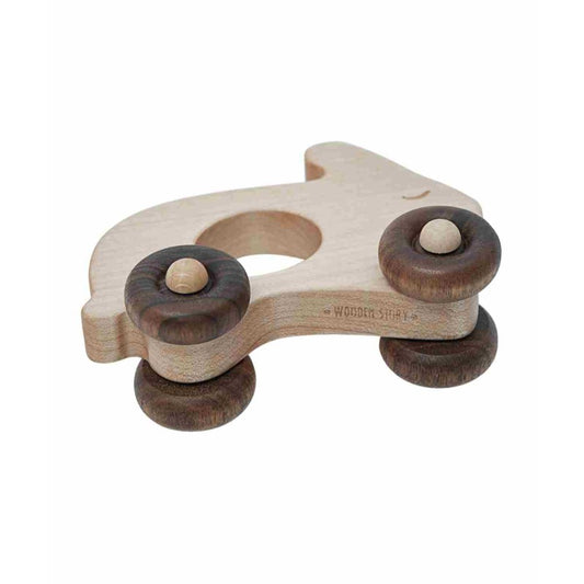 Wooden Toy on Wheels - Rabbit