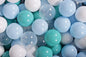 Ball Pit Balls 200pcs - Blue/Turquoise/Transparent/White