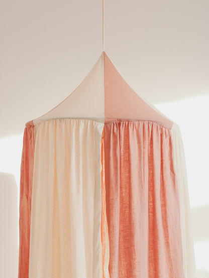 Organic Cotton and Linen Canopy - Powder Pink