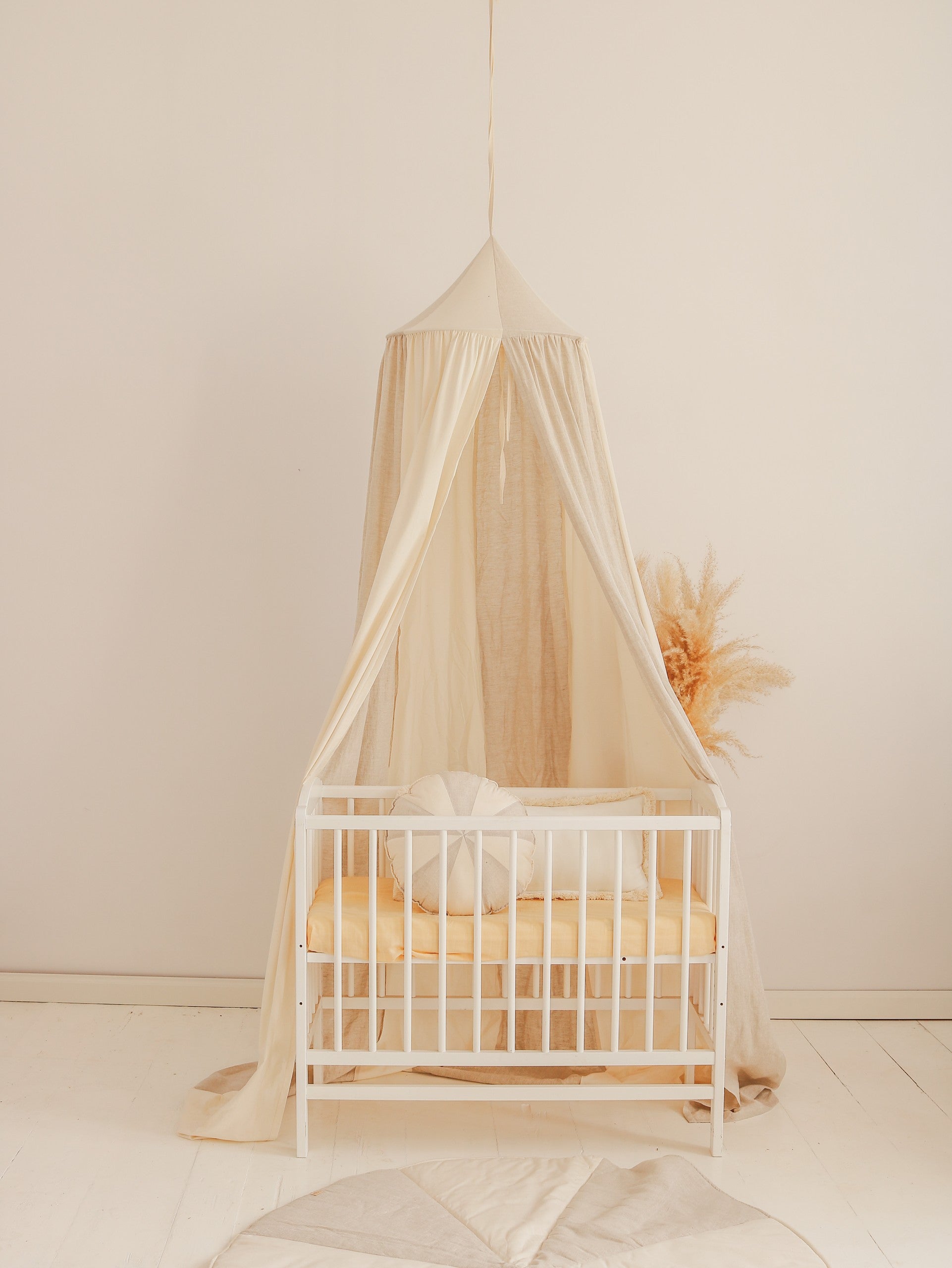 Organic Cotton and Linen Canopy - Cream Circus